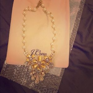 Pavé winter flower cluster necklace